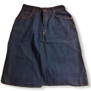 DENIM Blue Jean Midi Skirt NWOT